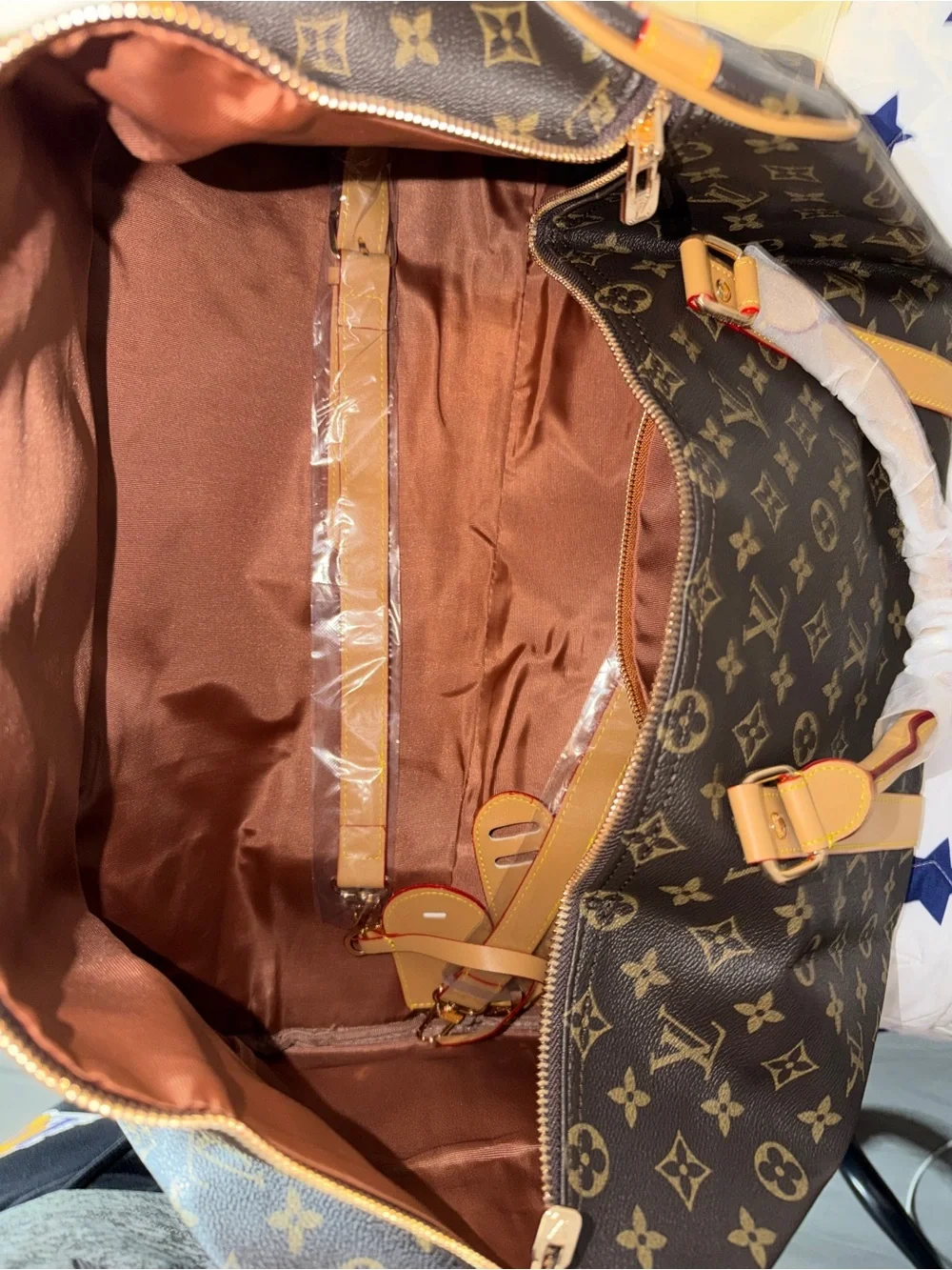 Monogram Weekend Travel Tote - Brown & Tan